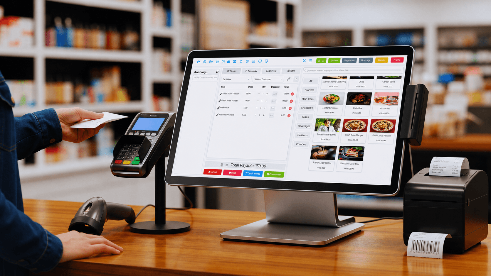DukaSale Retail POS running on a laptop